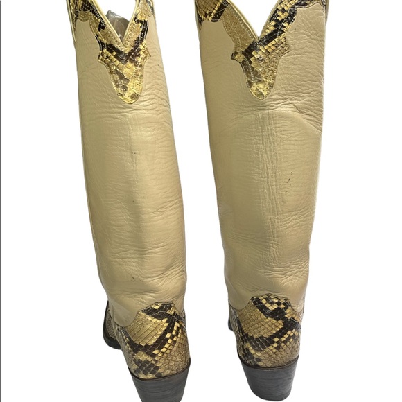Vintage Justin Texas python leather boots - Picture 3 of 9